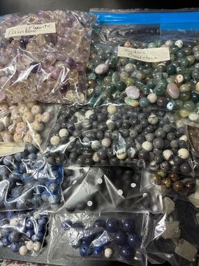 Mixed Semi-Precious Bead Lot 3# + - Multicolor Assorted Rounds for crafting